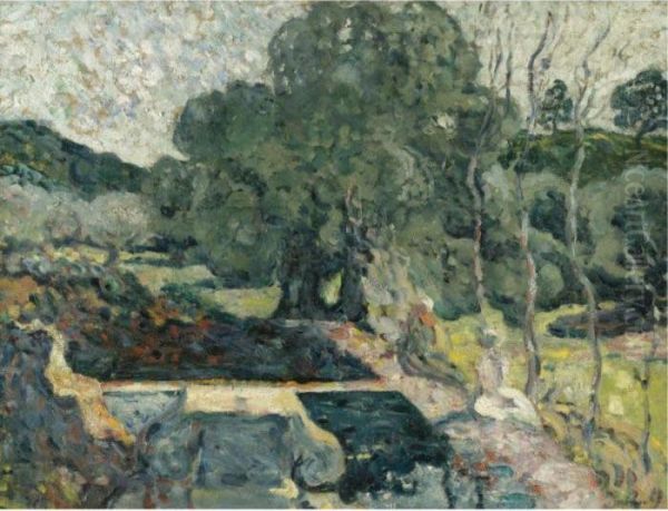 Femmes A La Fontaine Oil Painting by Louis Valtat