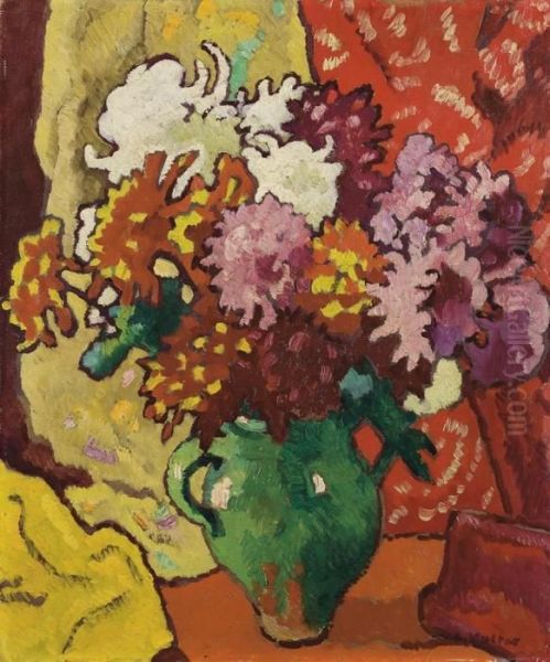 Bouquet De Fleurs A La Cruche Verte by Louis Valtat