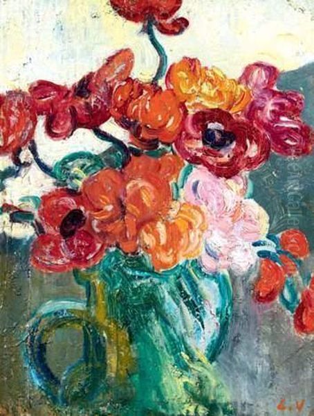 Bouquet De Fleurs Oil Painting by Louis Valtat