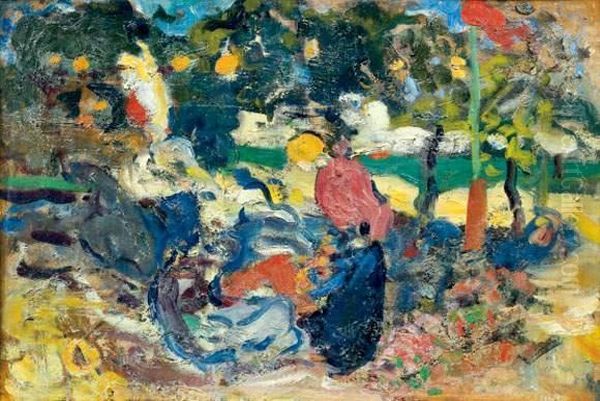 Femme Dans Un Parc Oil Painting by Louis Valtat