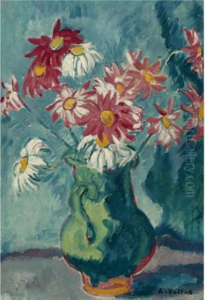 Cruche Verte Aux Marguerites Oil Painting by Louis Valtat