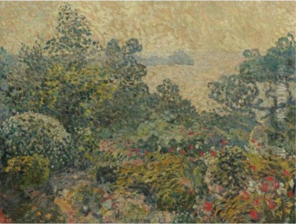 Le Jardin D'agay Au Soleil Couchant Oil Painting by Louis Valtat