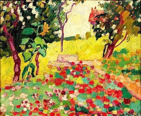 La Prairie Fleurie A Choisel Oil Painting by Louis Valtat