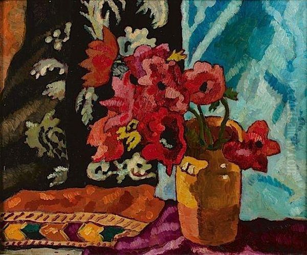 Fleurs Dans Un Vase Oil Painting by Louis Valtat