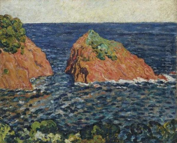 Les Rochers Rouge Dans La Mer Oil Painting by Louis Valtat