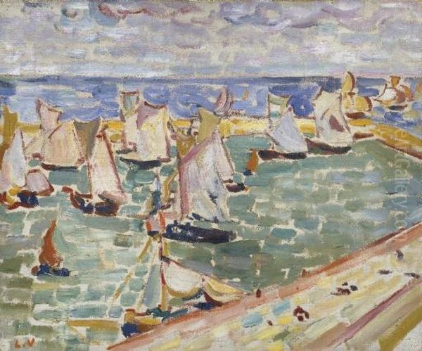 Voiliers Au Port Oil Painting by Louis Valtat