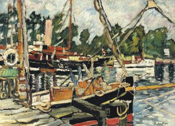 Ouistreham Oil Painting by Louis Valtat