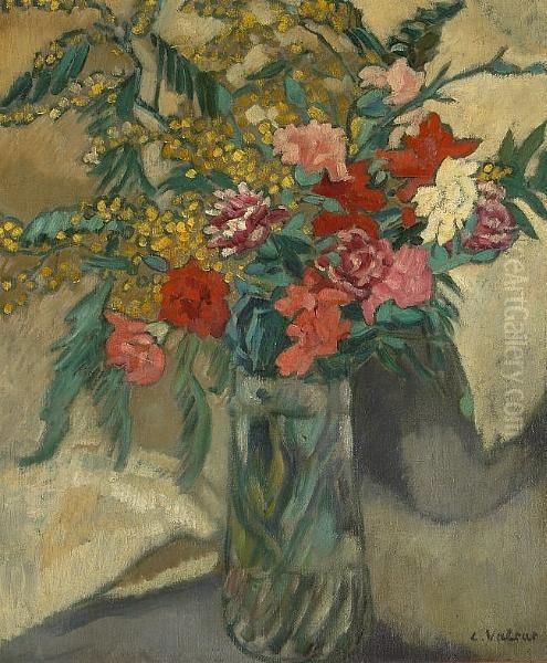 Fleurs Dans Un Vase Oil Painting by Louis Valtat