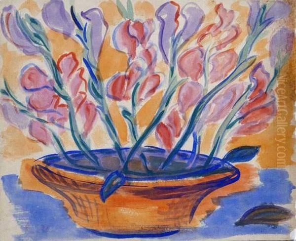 Fleurs Dans Un Vase Oil Painting by Louis Valtat