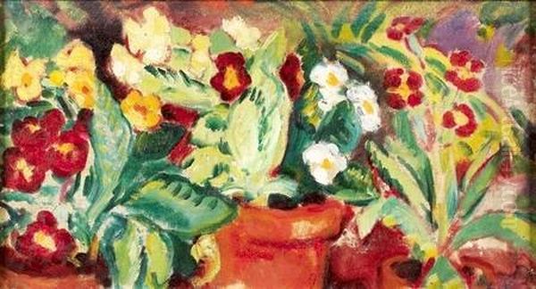 Bouquet De Fleurs Oil Painting by Louis Valtat