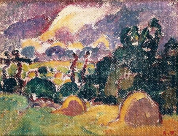 Paysage D?ete Oil Painting by Louis Valtat