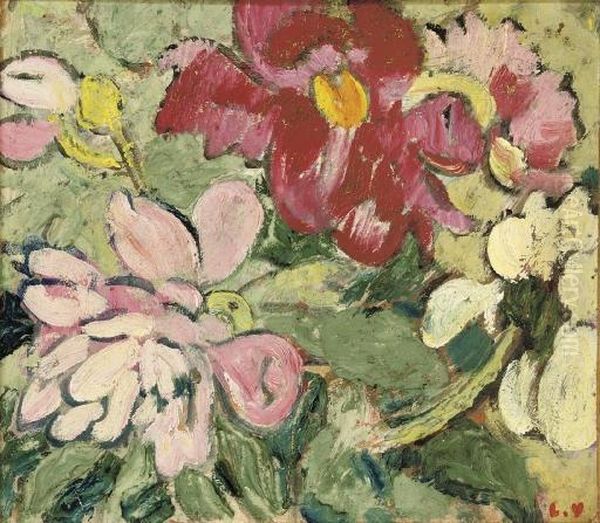 Pivoines Oil Painting by Louis Valtat