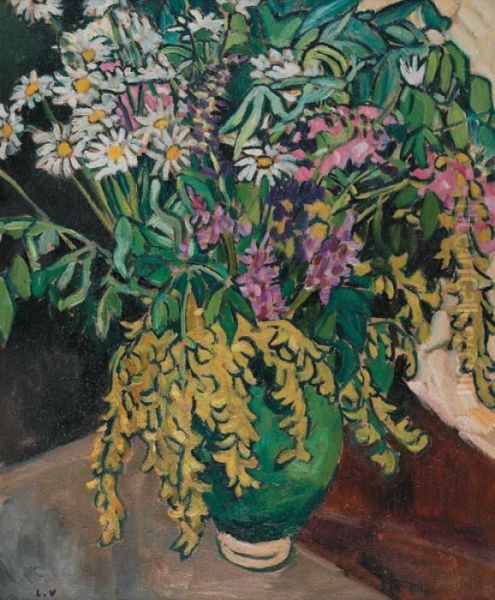 Fleurs Des Champs A La Cruche Verte Oil Painting by Louis Valtat