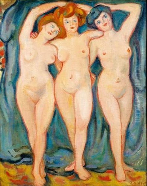 Les Trois Graces Oil Painting by Louis Valtat