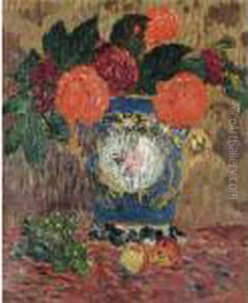 Bouquet De Fleurs Oil Painting by Louis Valtat