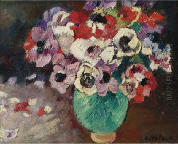 Anemones Au Vase Vert by Louis Valtat