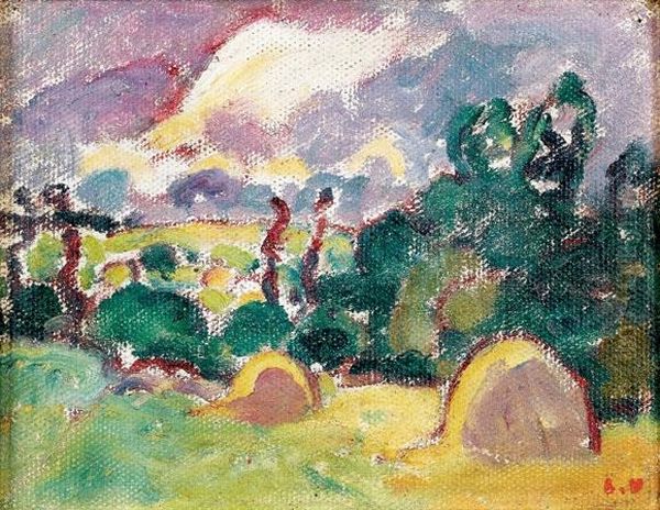 Les Foins Oil Painting by Louis Valtat