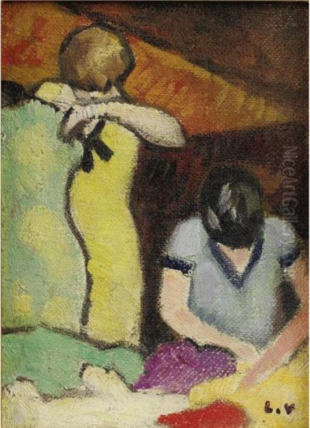 Les Couturieres Et Le Mannequin Oil Painting by Louis Valtat