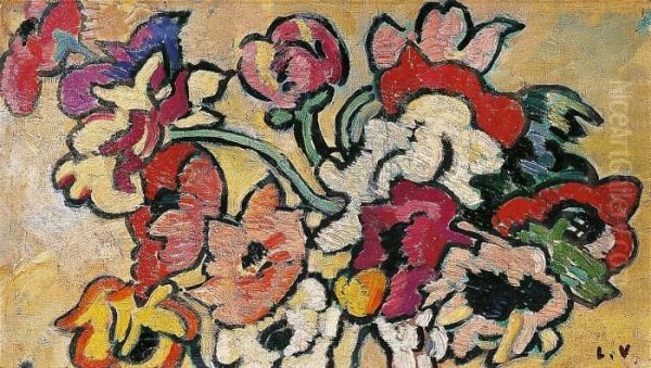 Les Anemones Oil Painting by Louis Valtat