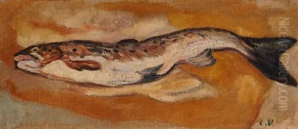 Nature Morte Au Poisson, Circa 1912 Oil Painting by Louis Valtat