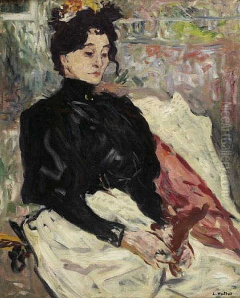 Femme A L'eventail Oil Painting by Louis Valtat