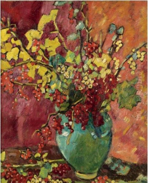 Cruche Verte Aux Groseilles Oil Painting by Louis Valtat