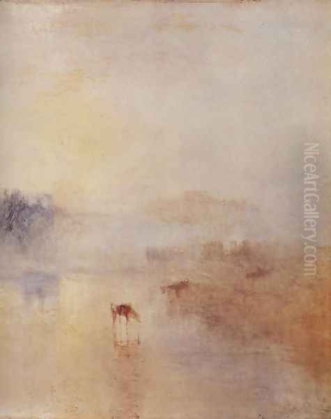 Norham Castle with sunrise, detail by Joseph Mallord William Turner