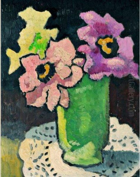 Anemones Oil Painting by Louis Valtat