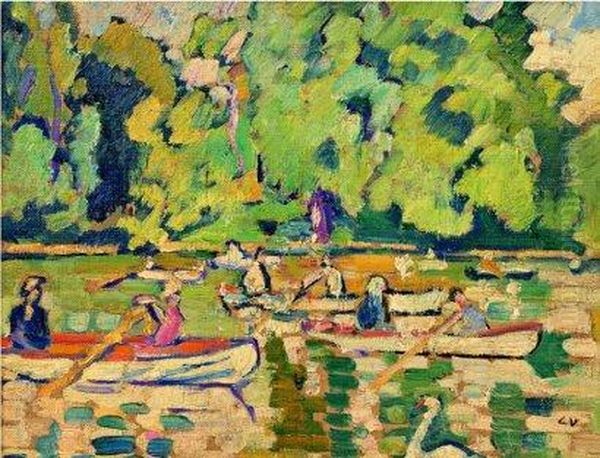 Barques Au Bois De Boulogne Oil Painting by Louis Valtat