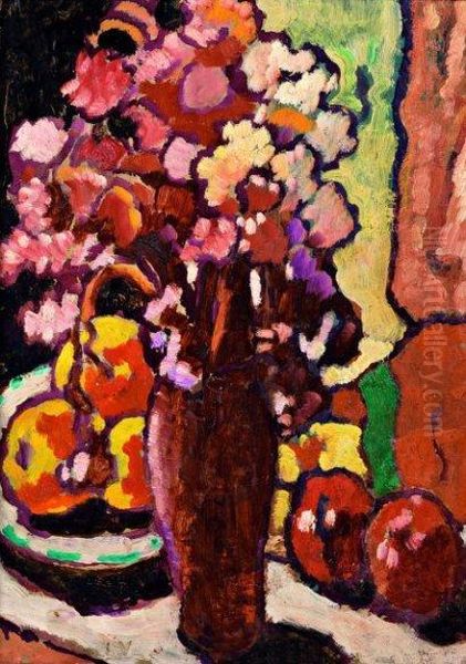 Fleurs Et Fruits Oil Painting by Louis Valtat