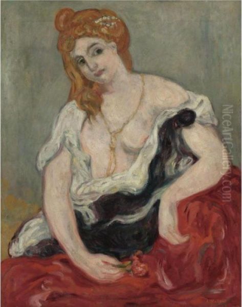 La Femme Au Collier Oil Painting by Louis Valtat