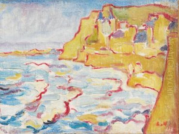 La Falaise En Normandie, Circa 1908 Oil Painting by Louis Valtat