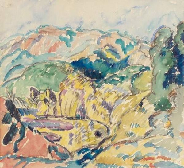 Haute Provence Oil Painting by Louis Valtat