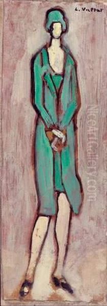 Femme En Vert Oil Painting by Louis Valtat