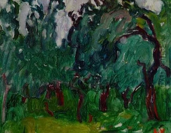 Bosquet Normand Oil Painting by Louis Valtat