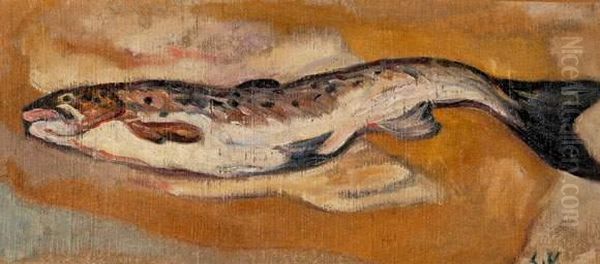 Nature Morte Au Poisson Oil Painting by Louis Valtat