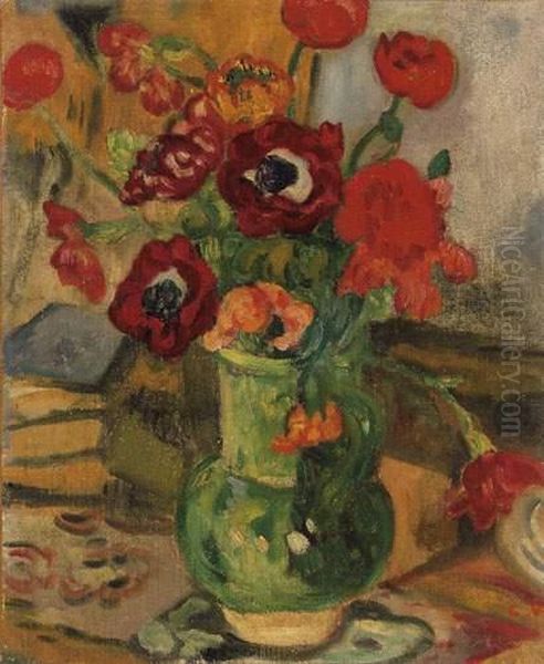 Bouquet De Fleurs Oil Painting by Louis Valtat