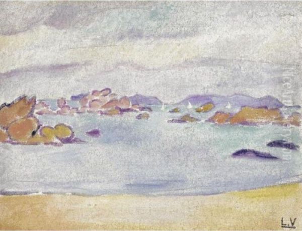 Scene Maritime Oil Painting by Louis Valtat