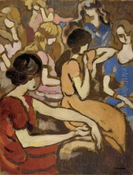 Femmes Au Theatre Oil Painting by Louis Valtat