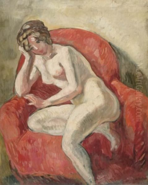 Nu Au Fauteuil Oil Painting by Louis Valtat