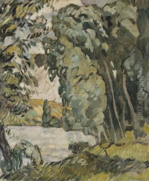 La Seine Aux Andelys Oil Painting by Louis Valtat