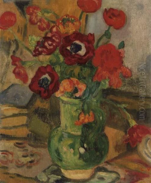 Bouquet De Fleurs Oil Painting by Louis Valtat