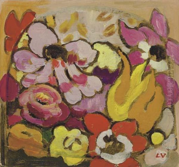 Anemones Oil Painting by Louis Valtat