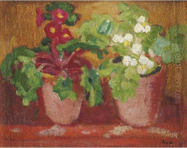 Pots De Primeveres Oil Painting by Louis Valtat