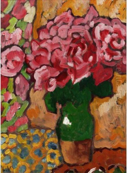 Nature Morte Au Fleurs Roses Oil Painting by Louis Valtat