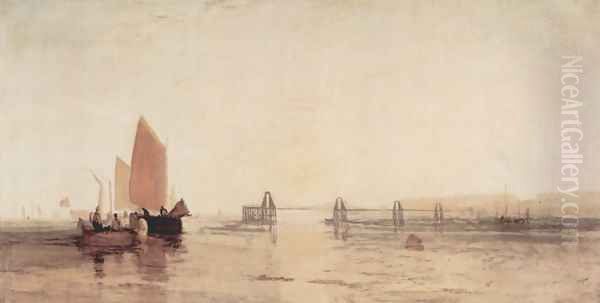 The chain jetty of Brighton Oil Painting by Joseph Mallord William Turner