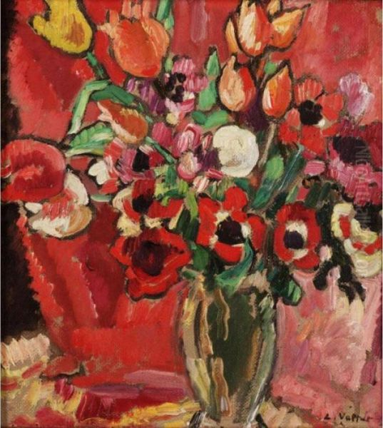 Fleurs Oil Painting by Louis Valtat