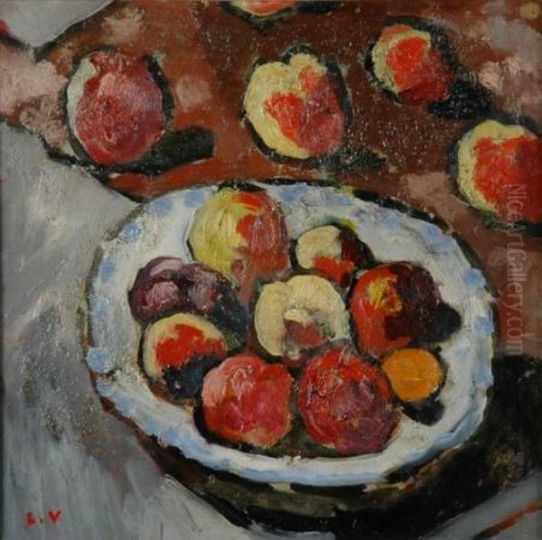 Still Life With Peaches Oil Painting by Louis Valtat