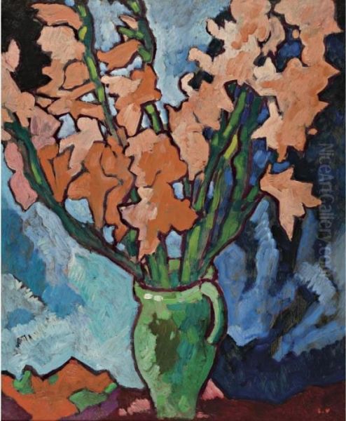 Vase De Glaieuls Oil Painting by Louis Valtat