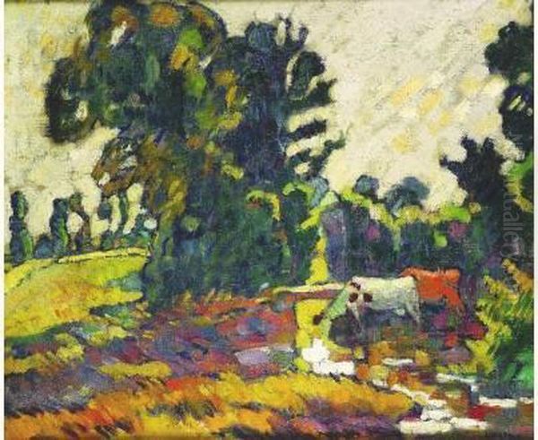 Paysage Normand Oil Painting by Louis Valtat